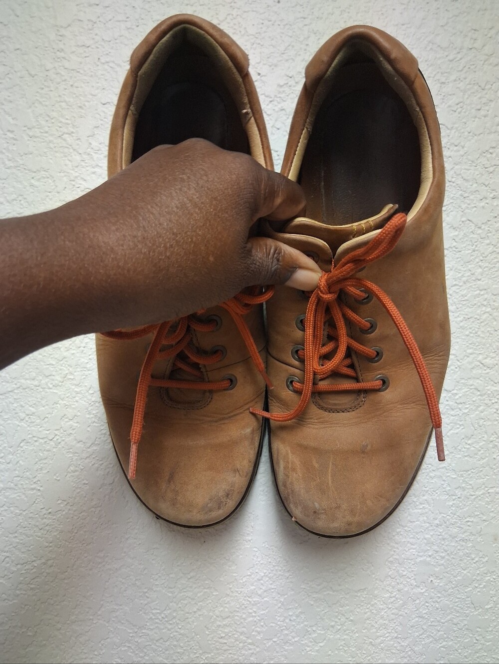 Samuel Hubbard "Hubbard Fresh" Plain Toe Oxfords / Hiking Shoes in Tan Waxhide